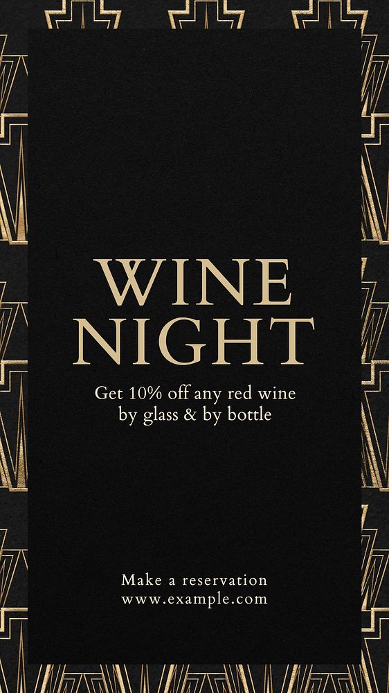 Wine night  Instagram post template