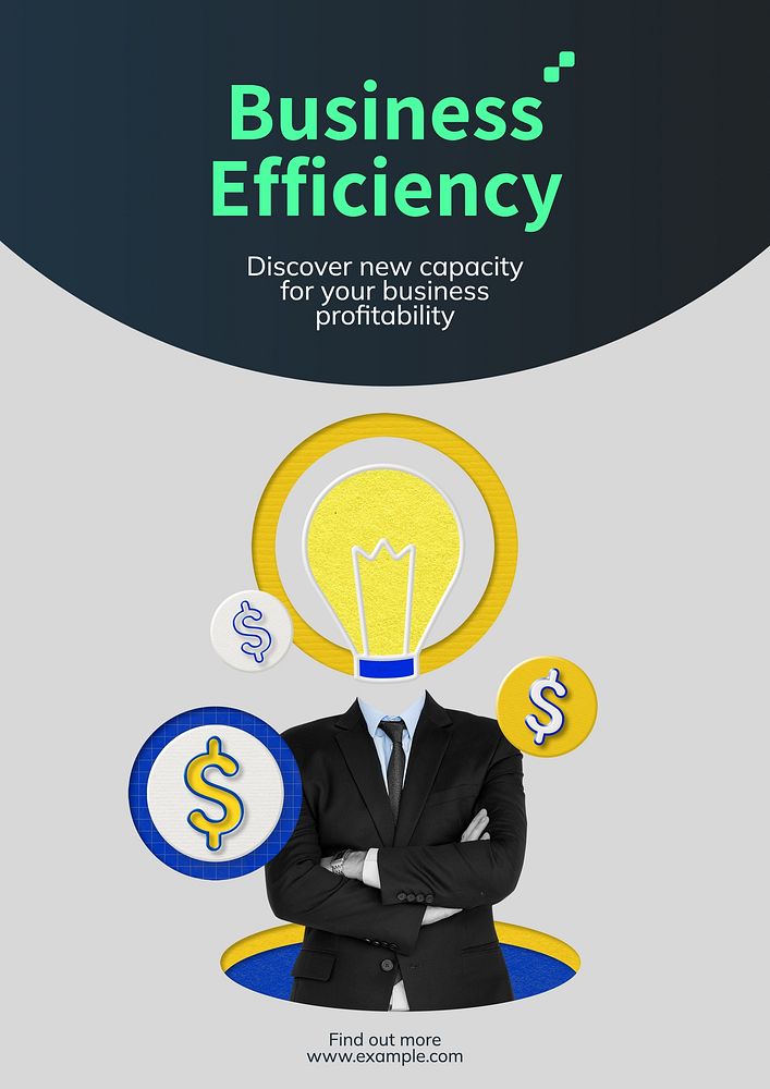 Business efficiency poster template