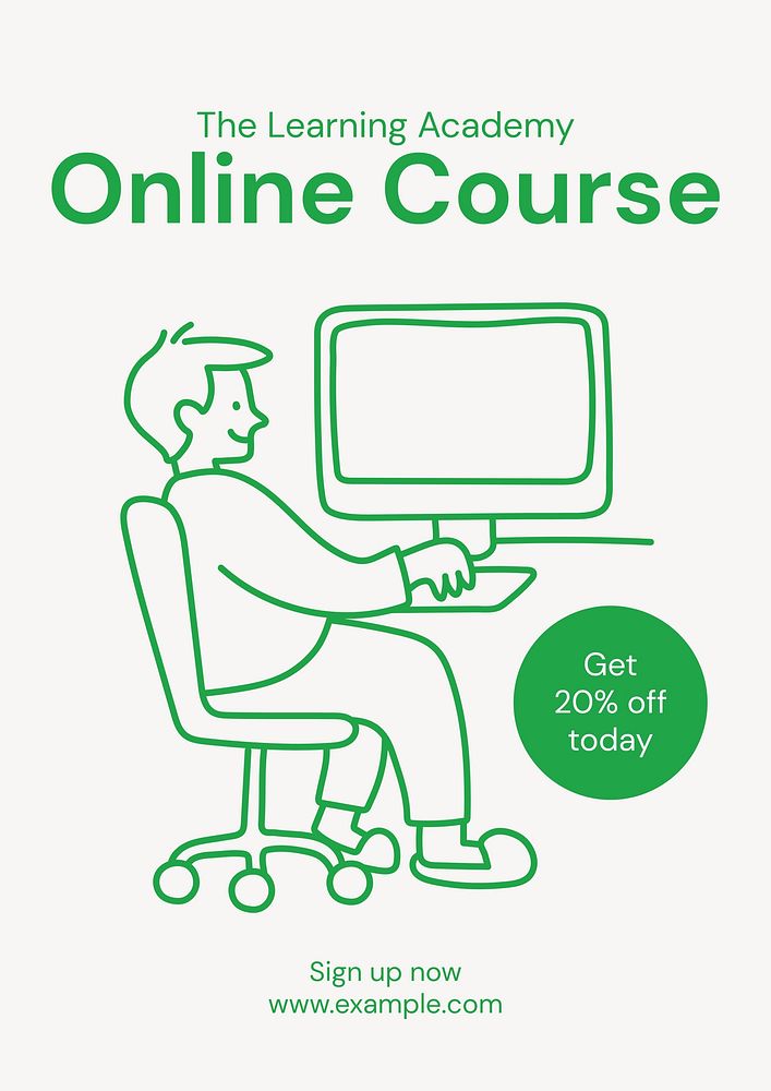 Online course   poster template
