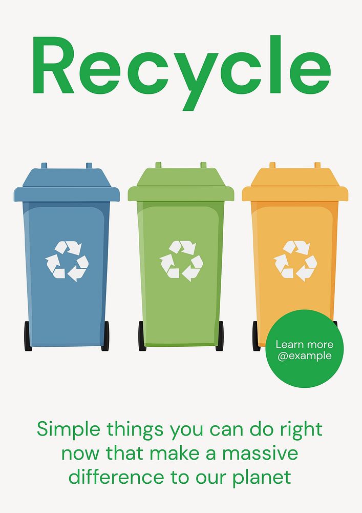 Recycling  poster template