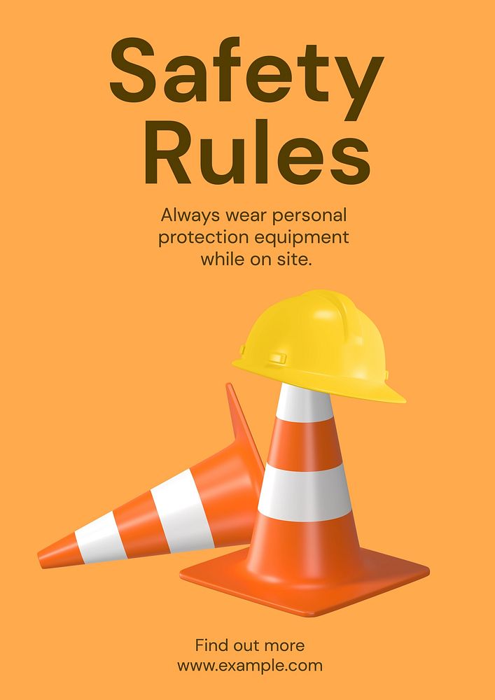 Safety rules poster template