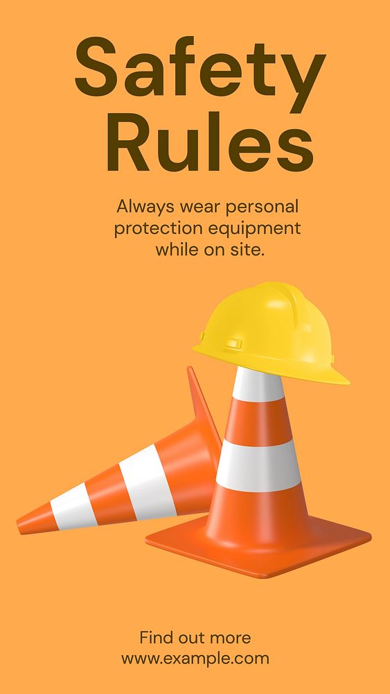 Safety rules Instagram story template