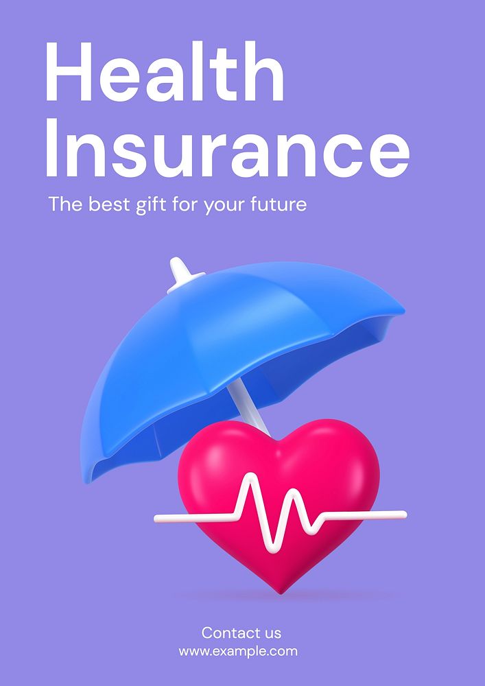 Health insurance poster template