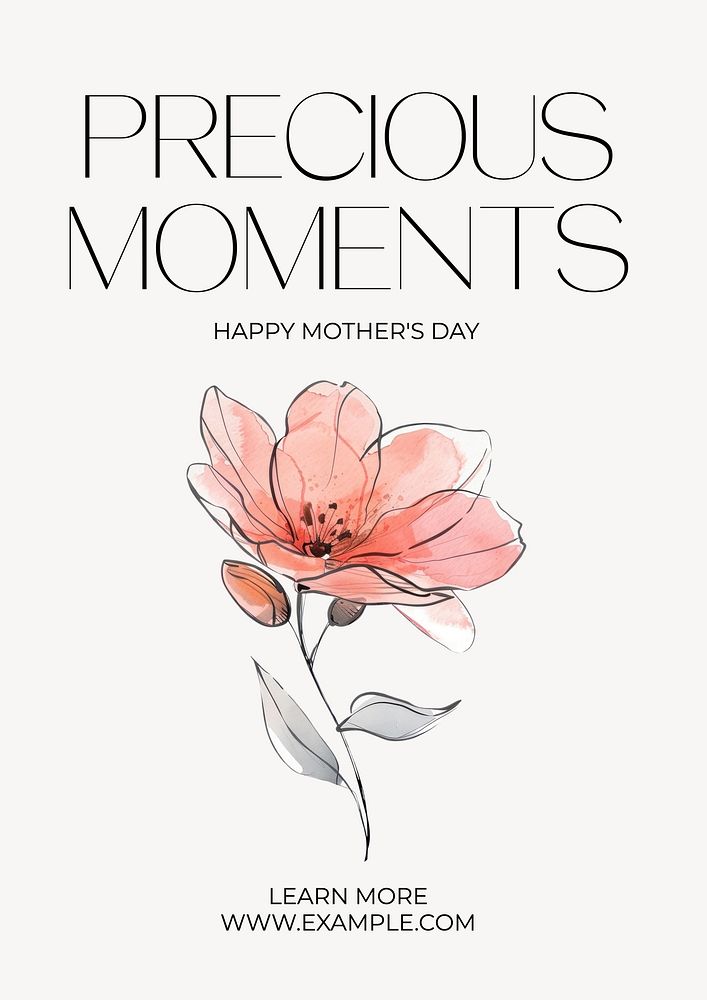 Happy mother's day poster template