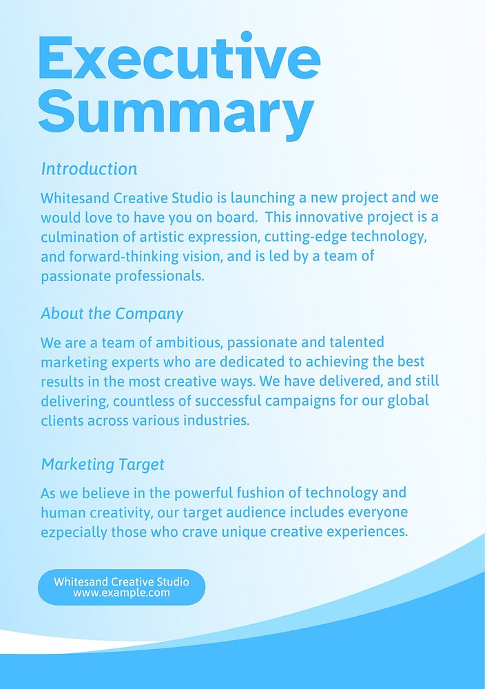 Executive summary   poster template