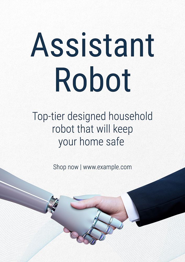 Assistant robot   poster template
