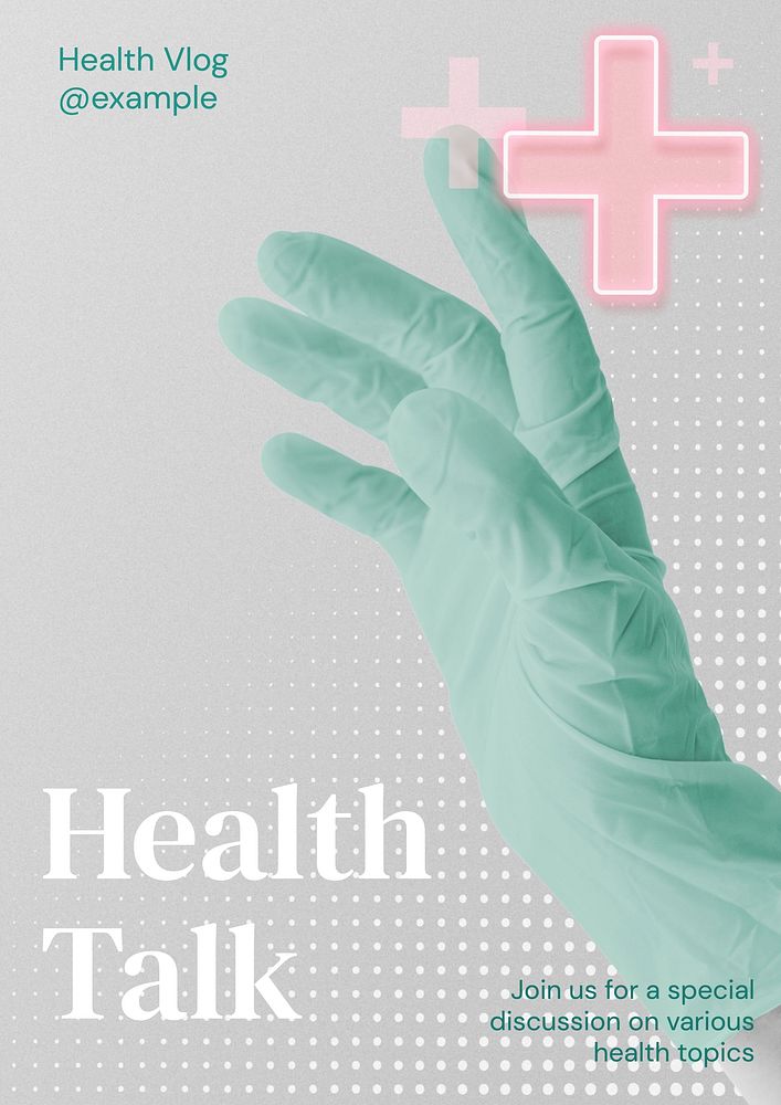 Health talk poster template