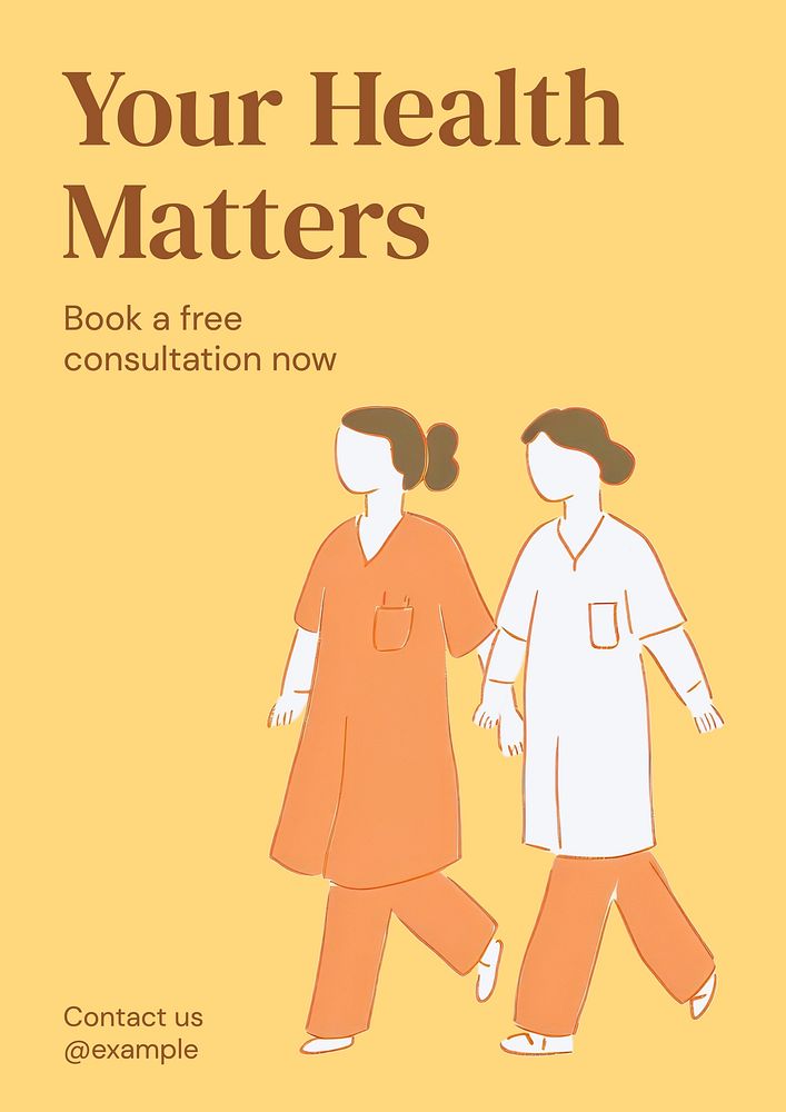Your health matters poster template