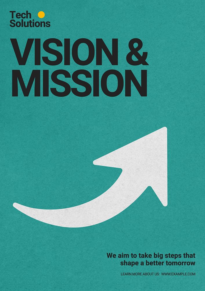 Company vision & mission poster template