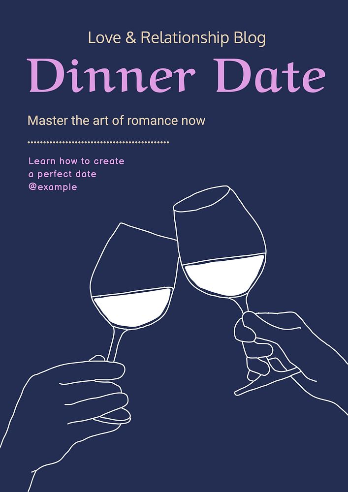 Dinner date poster template
