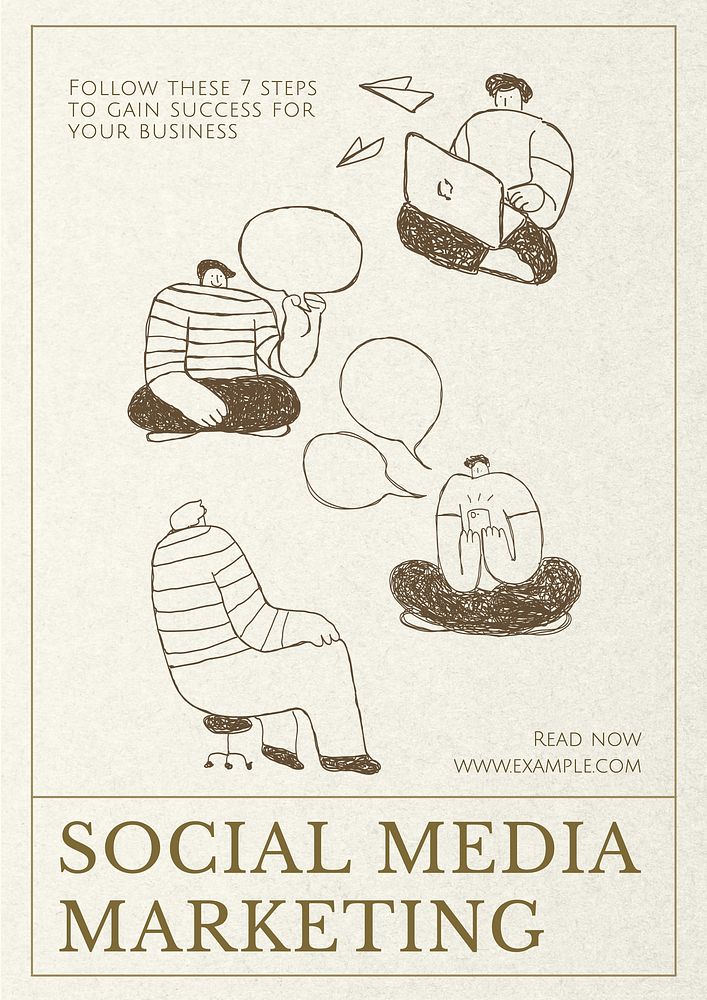 Social media marketing  poster template