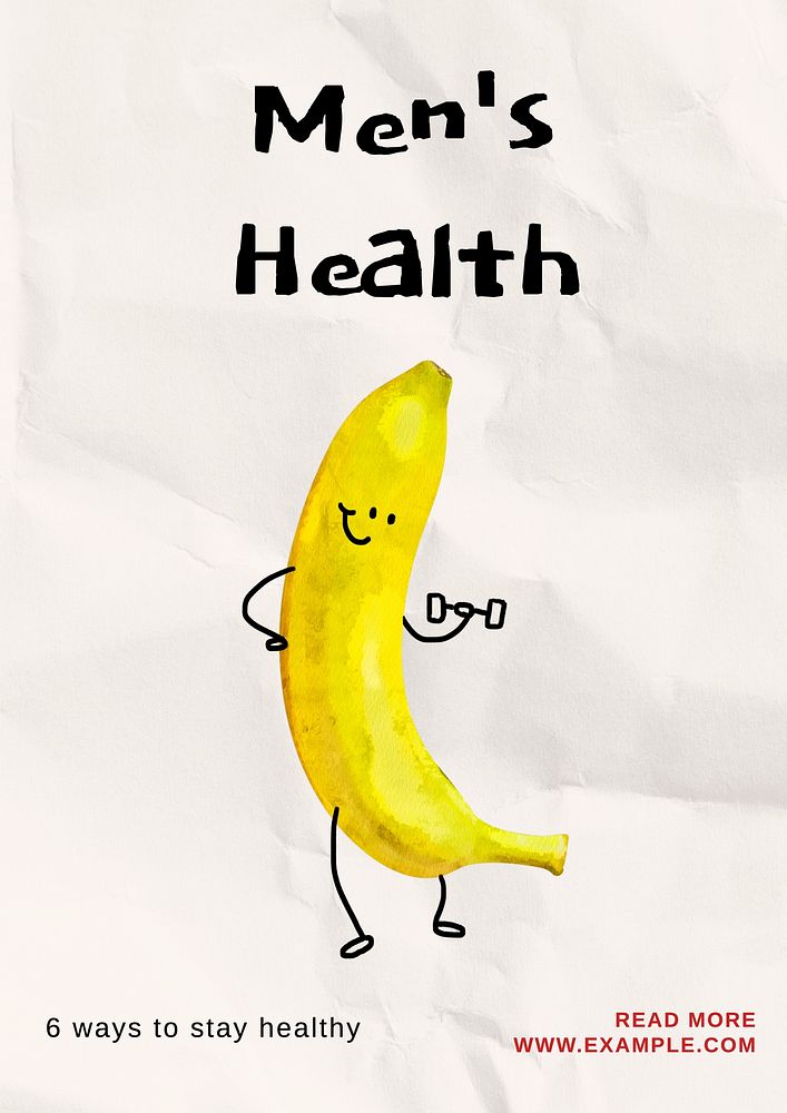 Men's health poster template