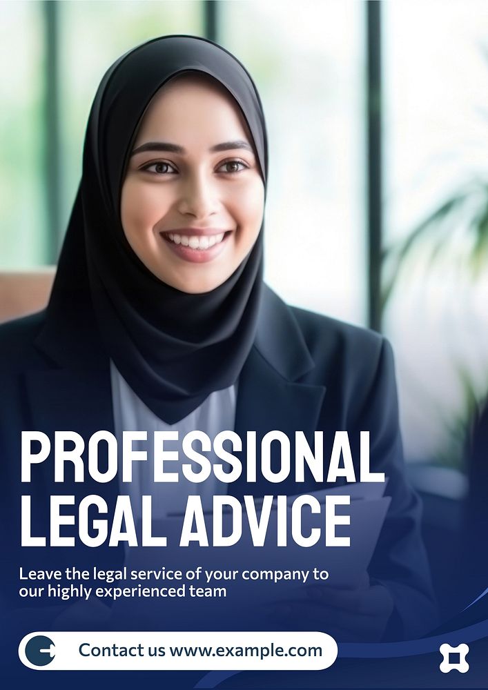 Legal advice poster template