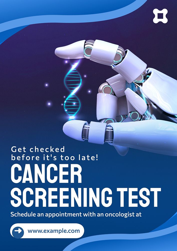 Cancer screening test poster template