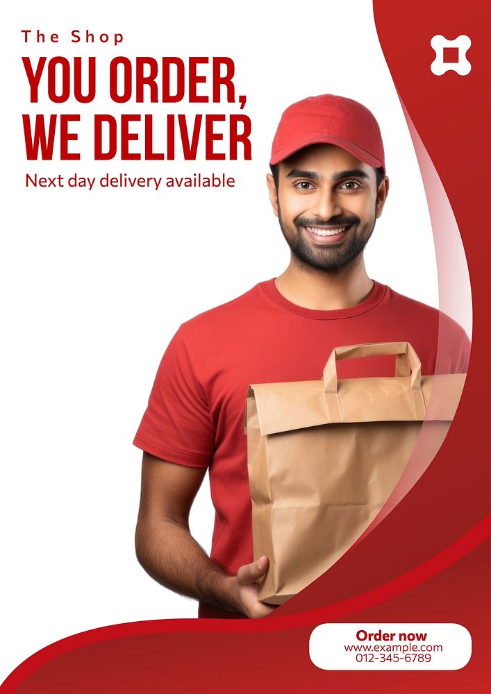 Order & deliver poster template