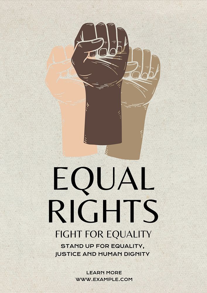Equal rights  poster template  