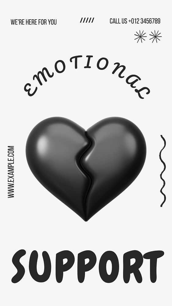 Emotional support Facebook story template
