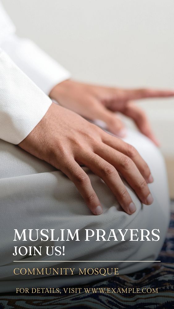 Muslim prayers Facebook story template