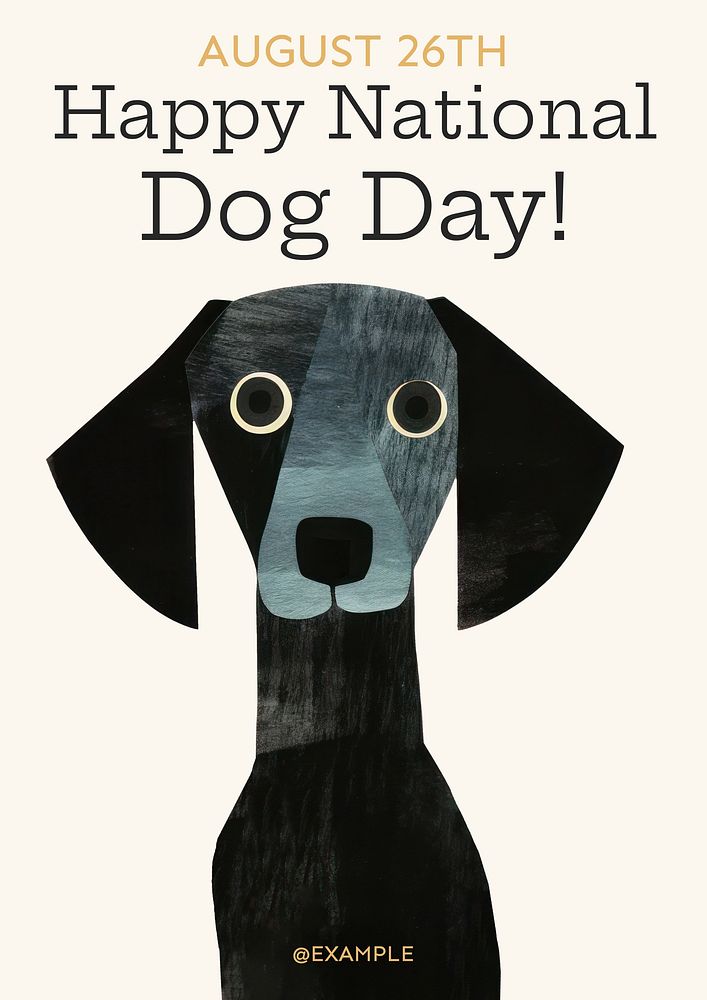 National dog day poster template