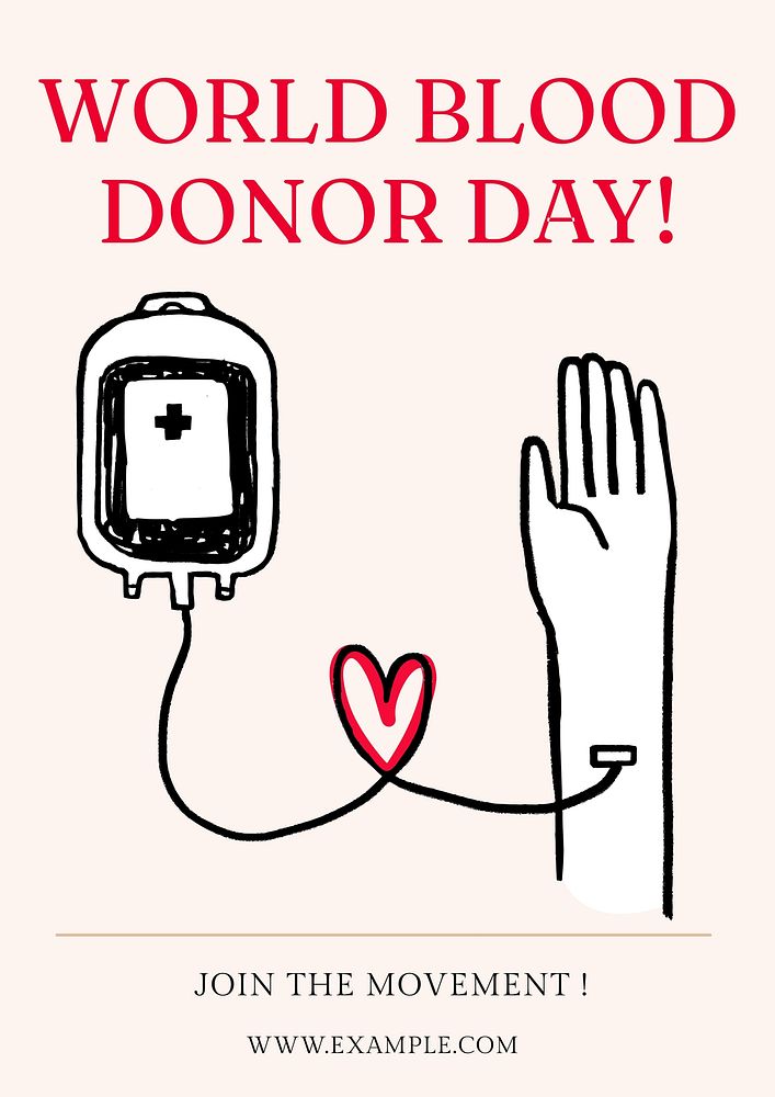 blood donor day poster template