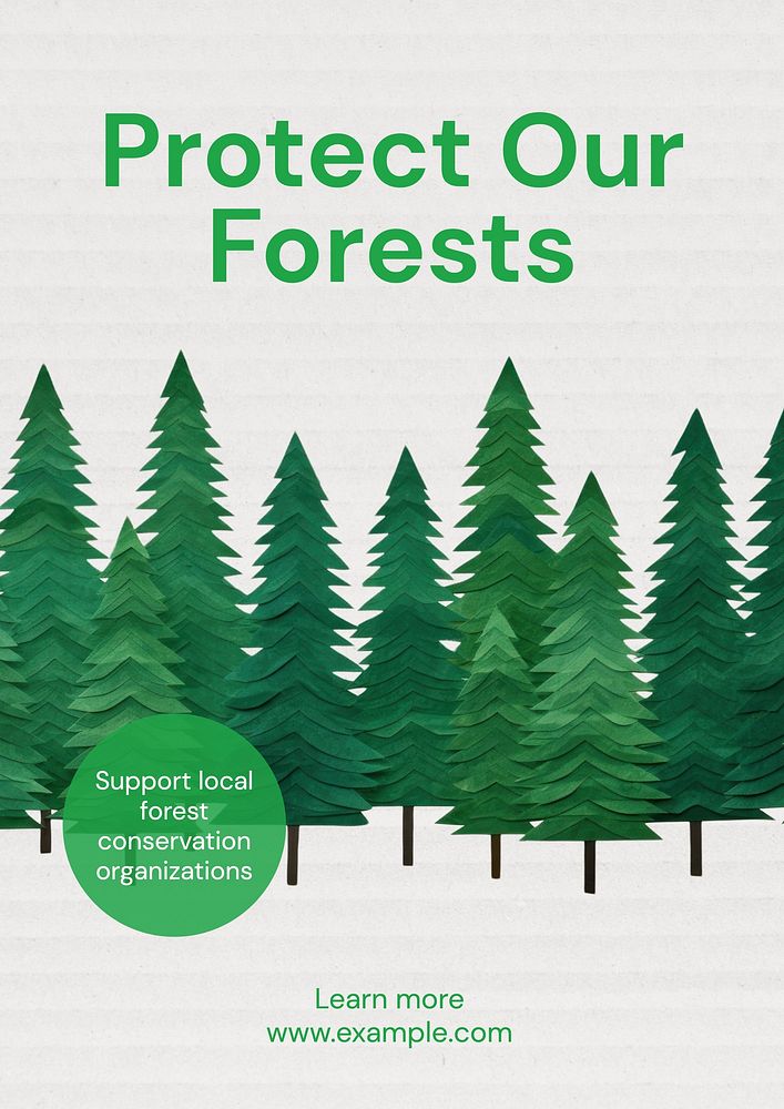 Protect Our Forest poster template