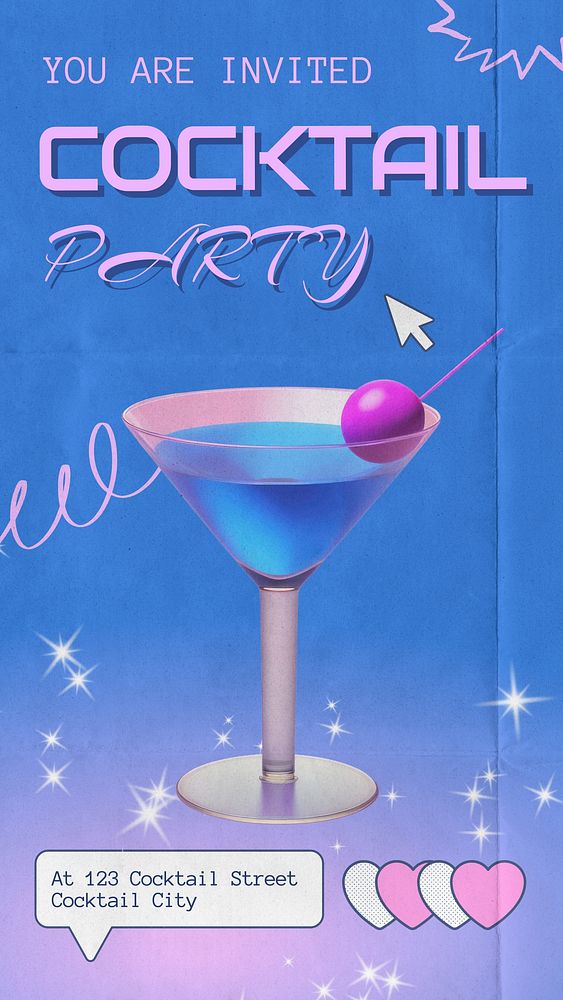 Cocktail party  Instagram post template