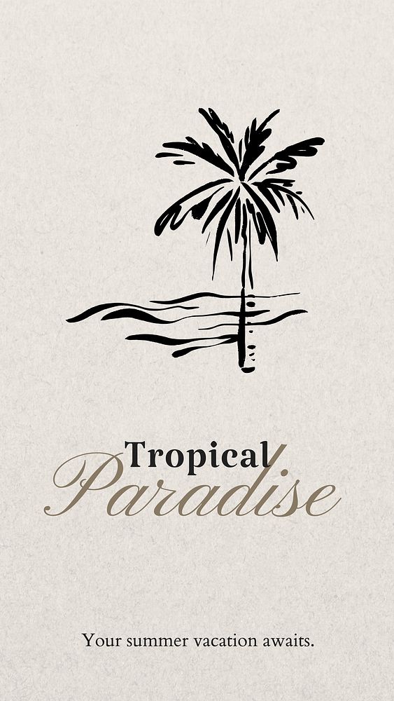 Tropical paradise  Instagram post template