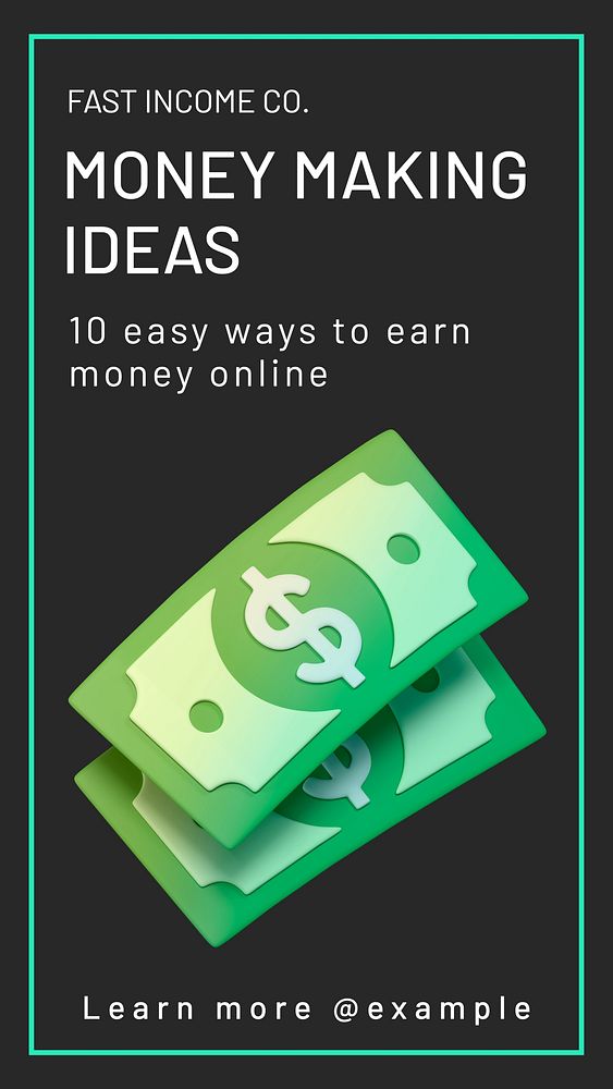 Money making ideas Instagram story template
