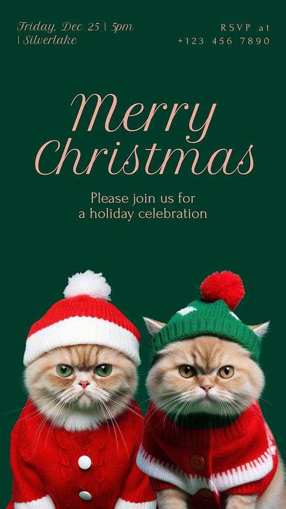 Christmas greeting card template