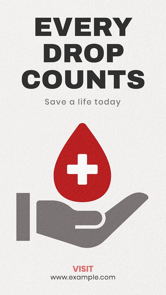Blood donation Facebook story template