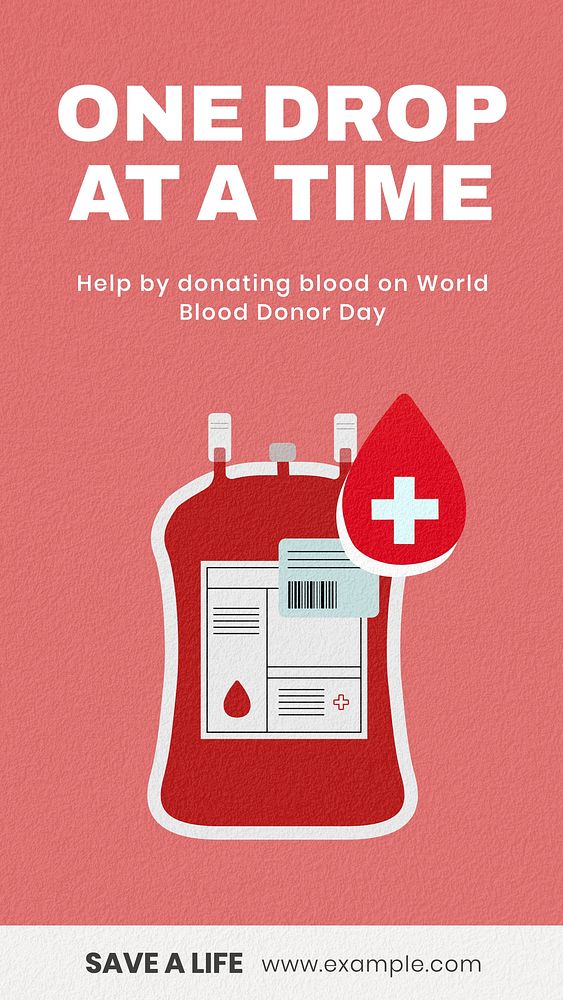 World blood donor day Facebook story template