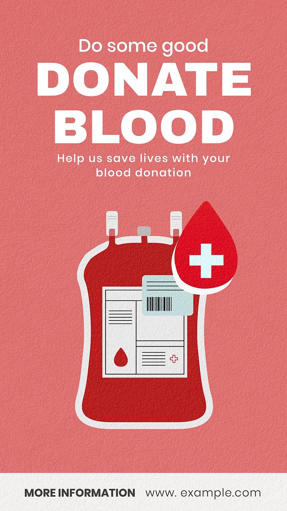 Donate blood Facebook story template