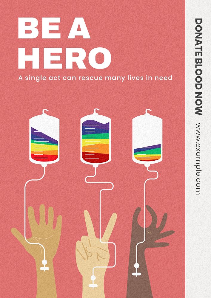 Be a hero poster template