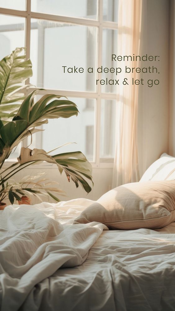 Relax & let go  mobile wallpaper template