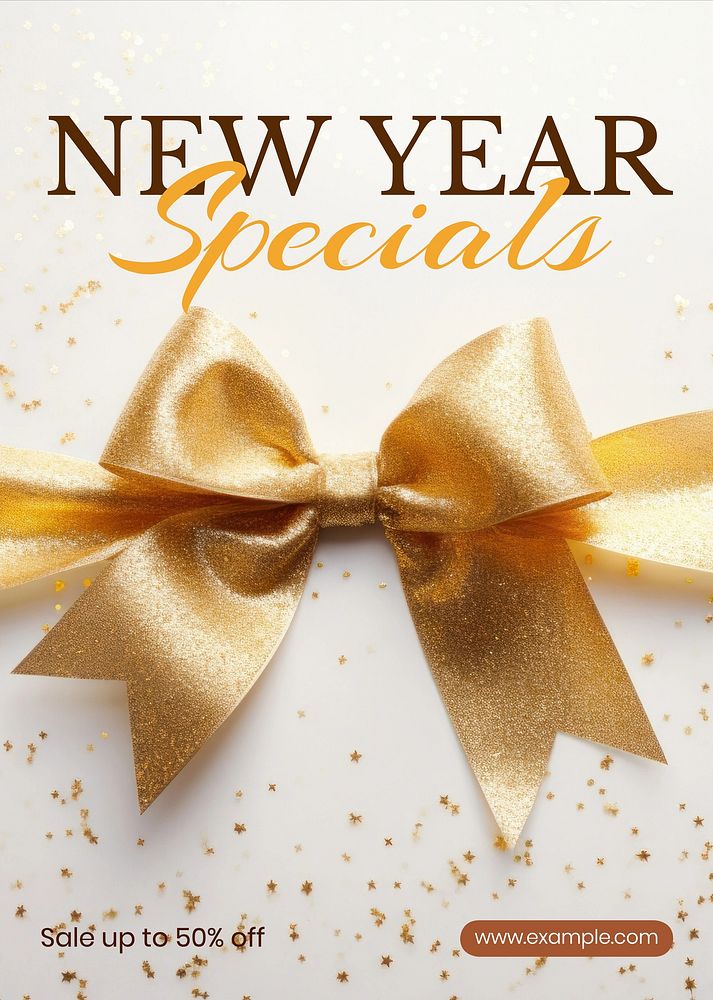 New Year specials card template