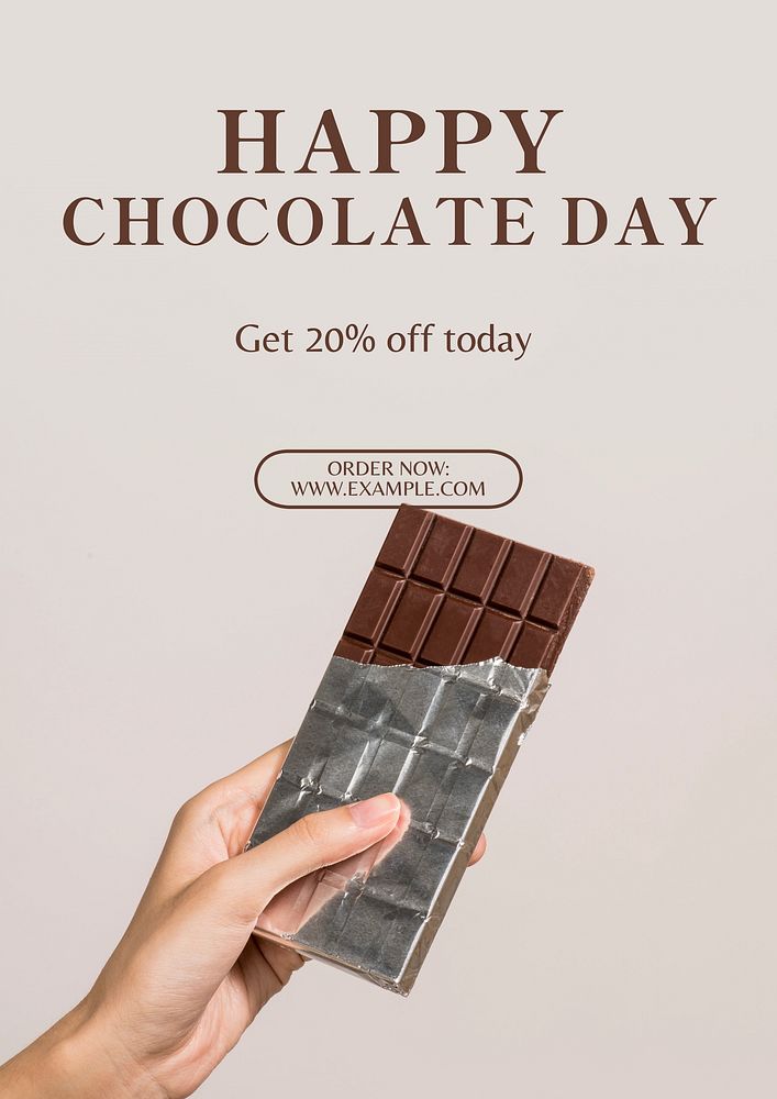 Happy Chocolate Day poster template