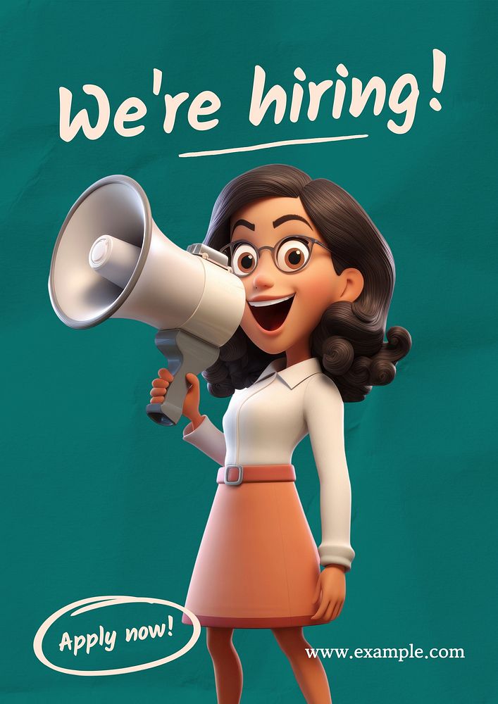 We are hiring   poster template
