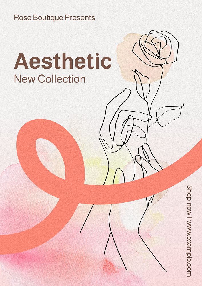 Aesthetic collection poster template