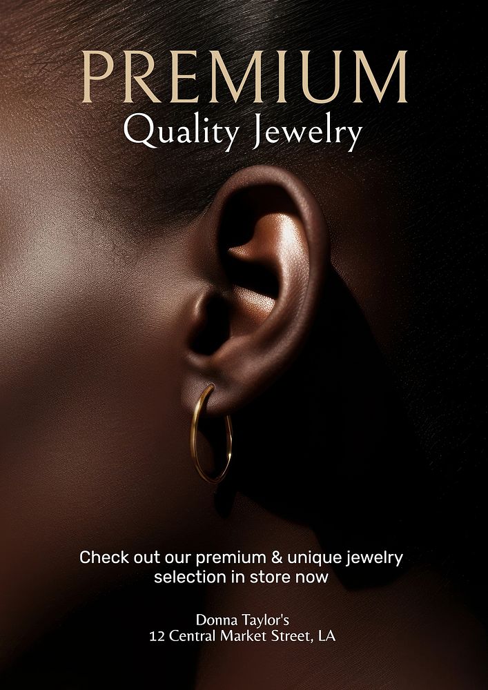 Premium jewelry poster template and design
