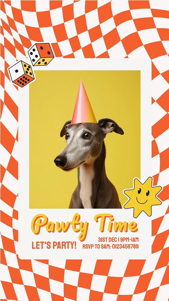 Pet party Instagram story template