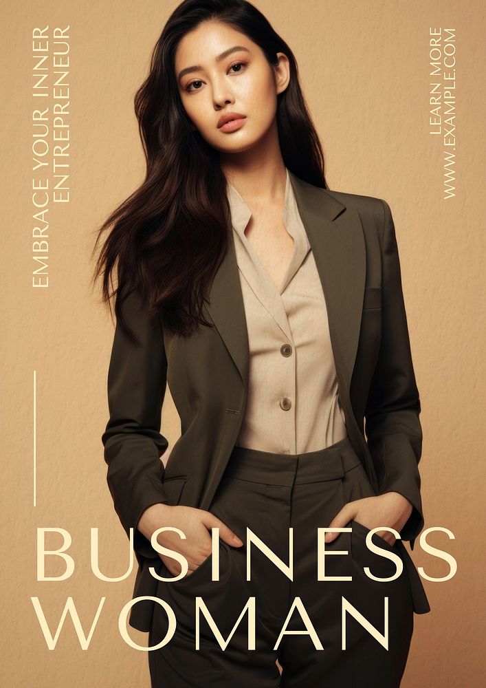 Business women  poster template