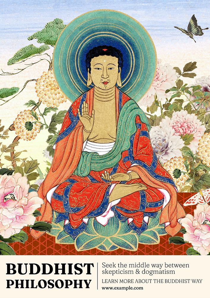 Buddha statue  poster template