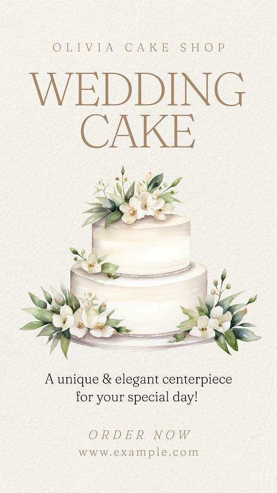 Wedding cake  Instagram post template