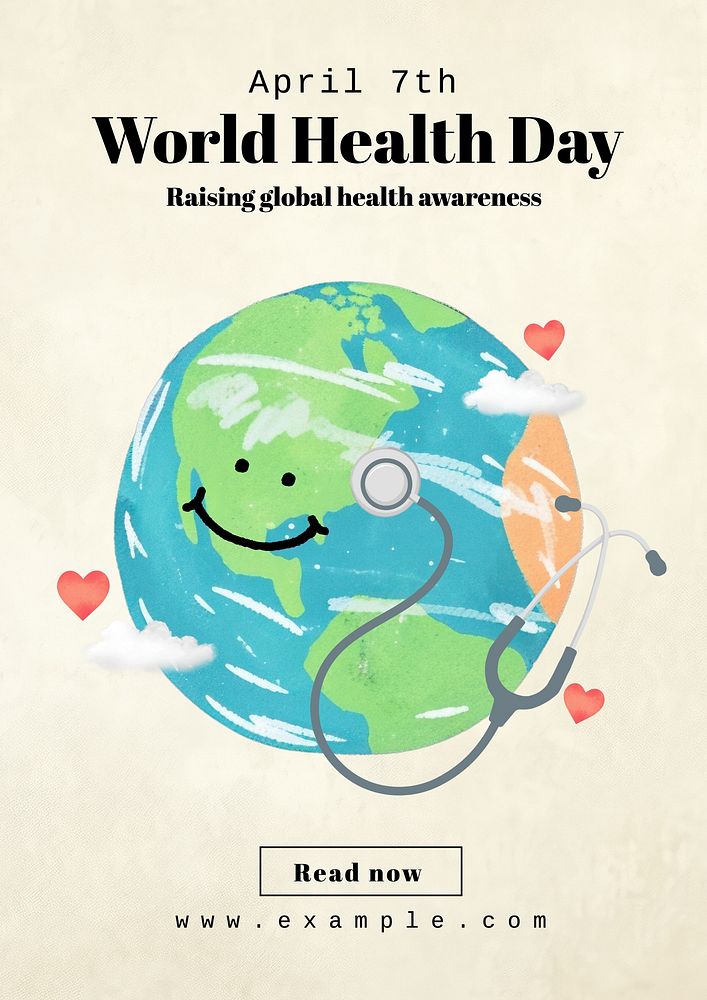 World Health Day poster template