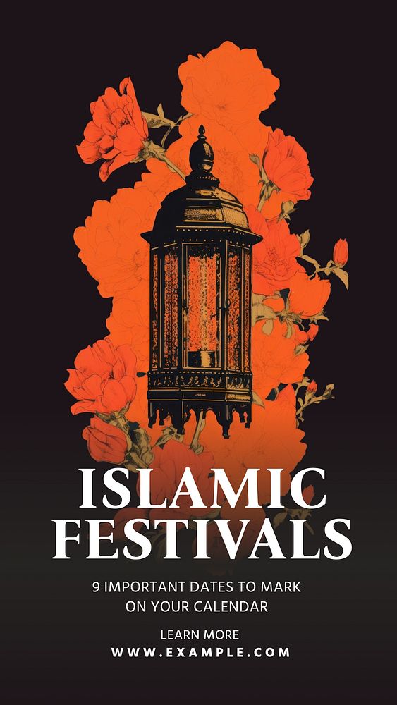 Islamic festivals Facebook story template