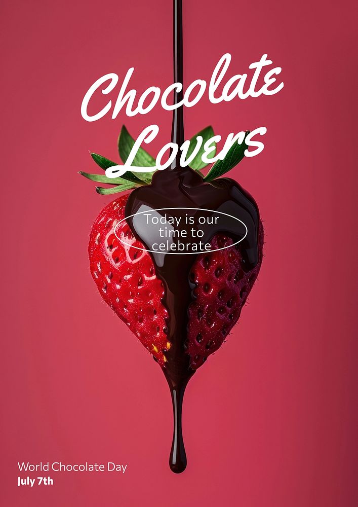 Chocolate lovers poster template