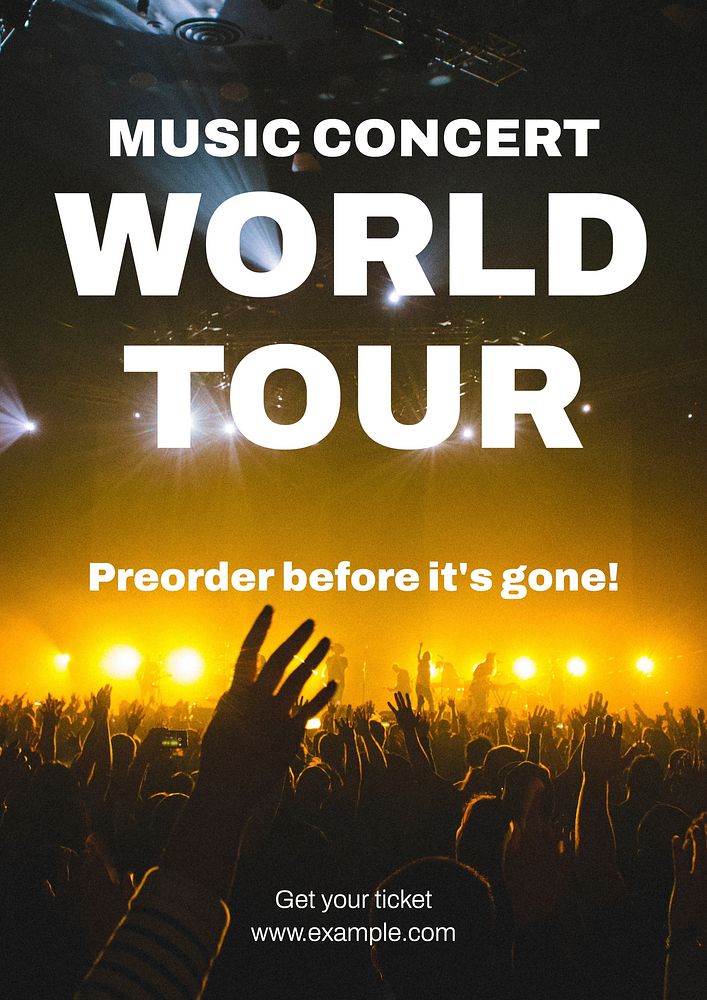 World tour poster template