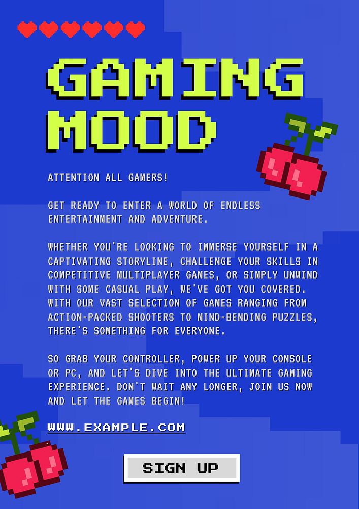 Gaming mood   poster template