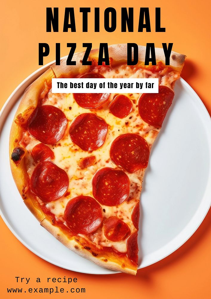 Pizza day poster template
