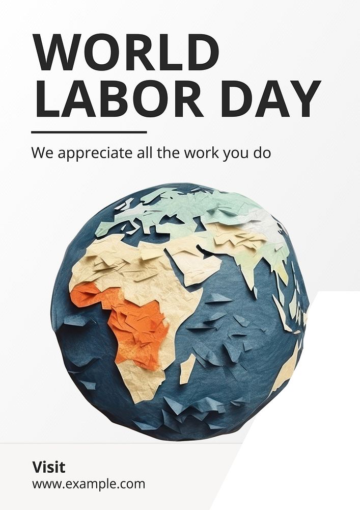 World labor day poster template